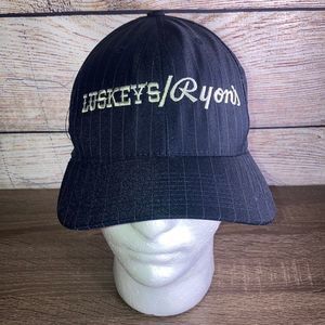 Vintage Small/Medium FlexFit Lusky’s /Ryon’s Stockyards Blue Fitted Hat